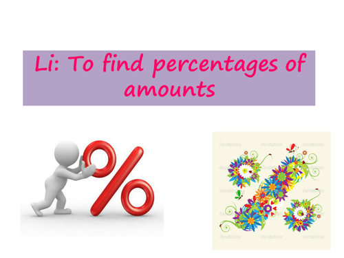 Percentages of amounts