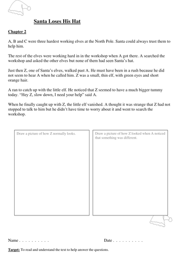 Differentiated Christmas Reading Comp Chapter 2