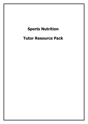 ALL IN ONE NUTRITION - TUTOR & STUDENT