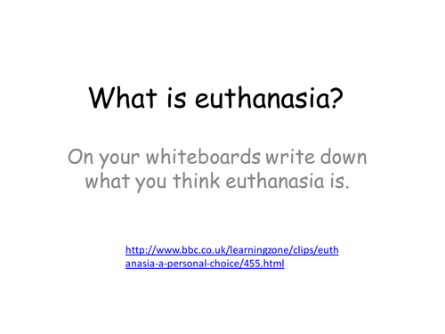 Nature of euthanasia