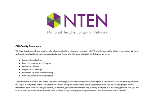 CPD Quality Framework