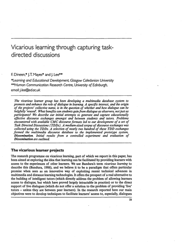 Vicarious learning through capturing discussions