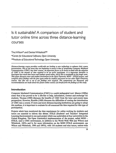 Is it sustainable? A comparison of online time