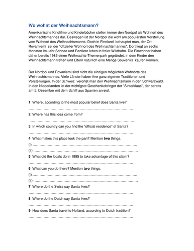 Wo wohnt der Weihnachtsmann?