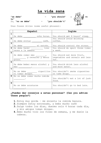 La vida sana essay bac image