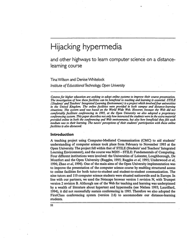 Hijacking hypermedia and other highways to learn