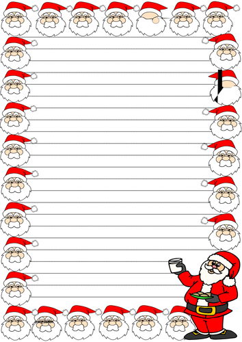 Christmas Themed Lined paper and Pageborders (2)