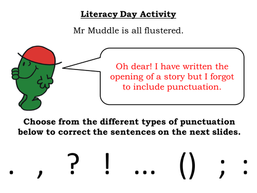 Punctuation Use - Starter: Correct the punctuation