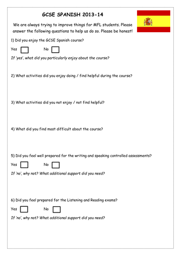 Student Voice - Questionnaire