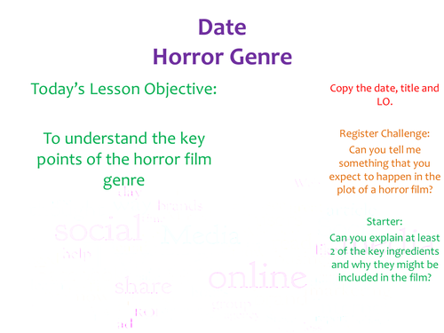 Everything You need to teach horror trailer task