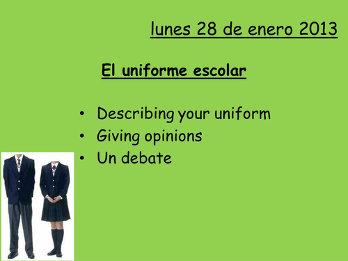 El uniforme escolar