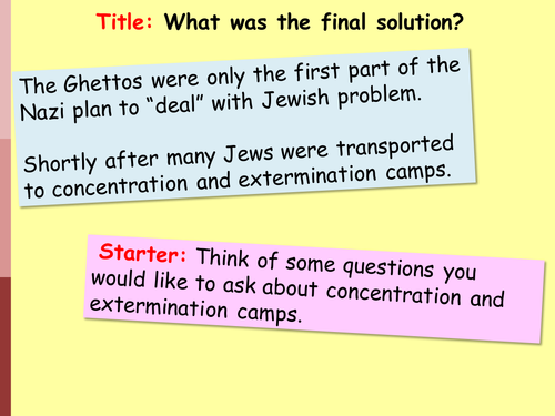 What was the Final Solution?