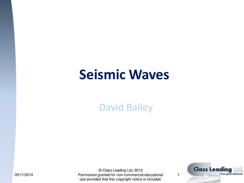Seismic Waves - graded questions