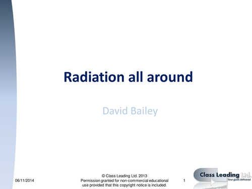 Radiation all around - graded questions