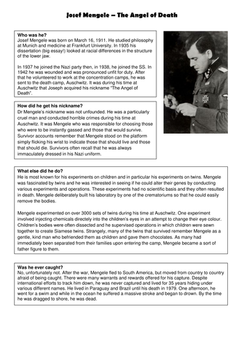 Who was Joseph Mengele?