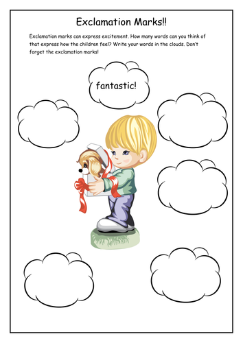 When to use exclamation marks by pumpkinsoup88 - UK Teaching Resources ...