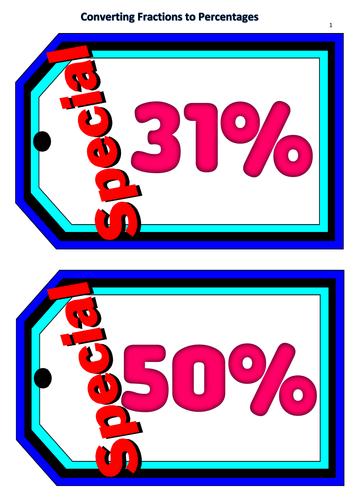 Year 6 - Converting Percentages to Decimals