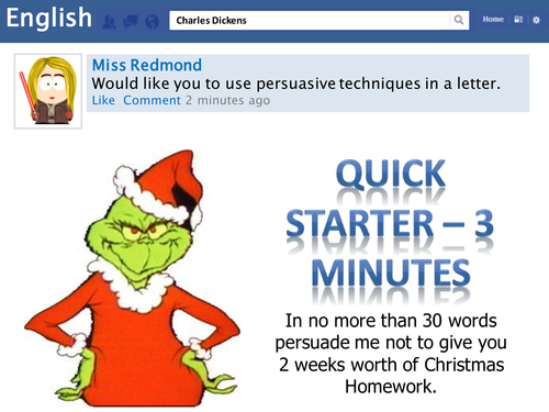 Persuasive letter to Scrooge