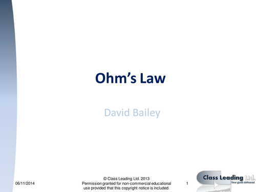 Ohm's Law - graded questions