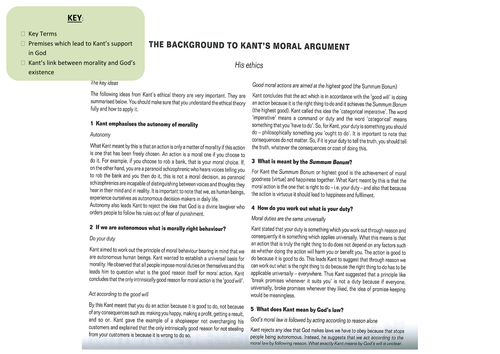 OCR The moral argument. 1st half of SOW