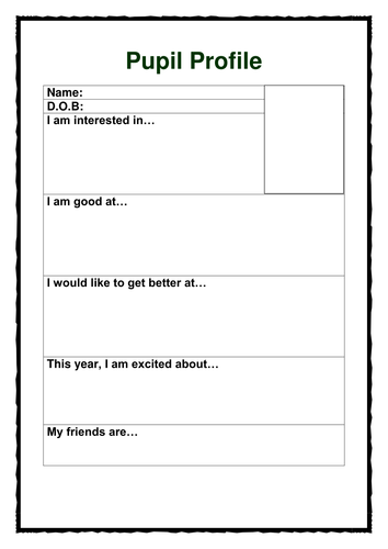 Pupil Profile Form