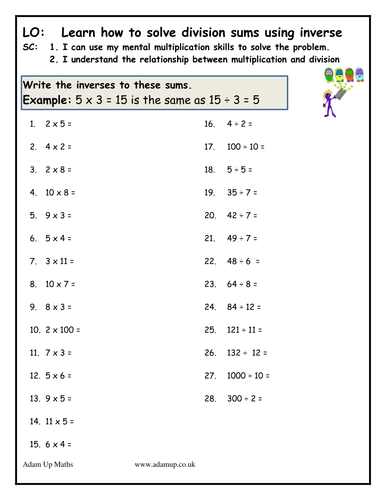 Mixed division - Problem solving and inverse