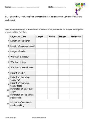 Measure activity in the playground | Teaching Resources