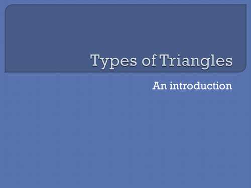 Introduction to triangles