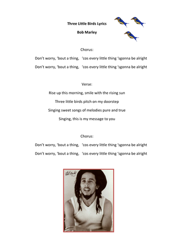 Three Little Birds Class ensemble parts