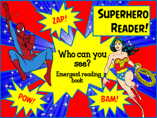 Superhero reading book