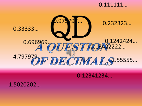 A Question of Decimals (Recurring Decimals Game)