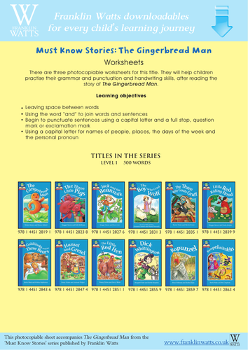 Grammar and Punctuation with The Gingerbread Man