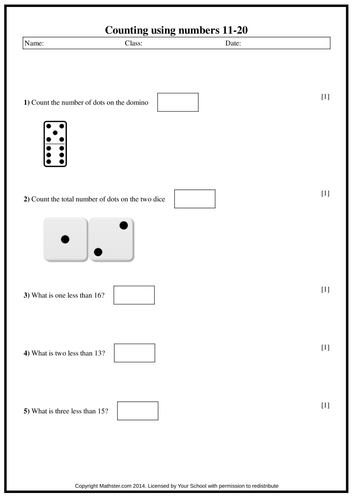 Counting Using 11-20