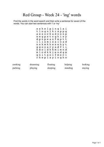 Introductory Level Spring 2 spelling tests