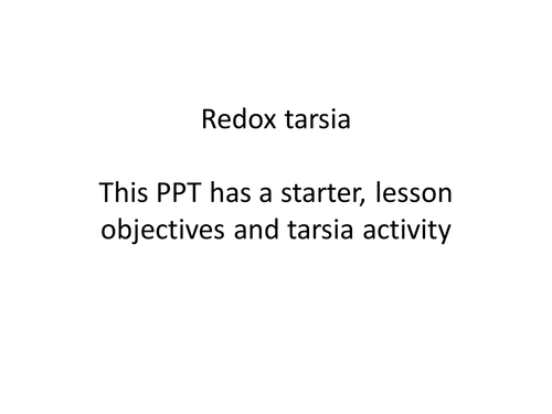 Redox definitions tarsia puzzle