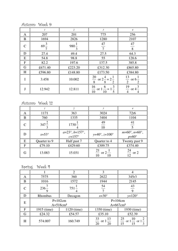 Maths worksheets basic skills