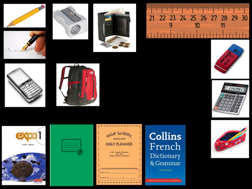 Pencil Case items - French