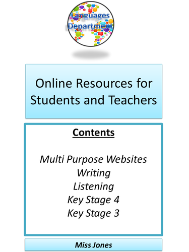 Online Resources for Teachers & Students - MFL