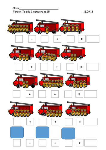 Add 3 numbers of firemen