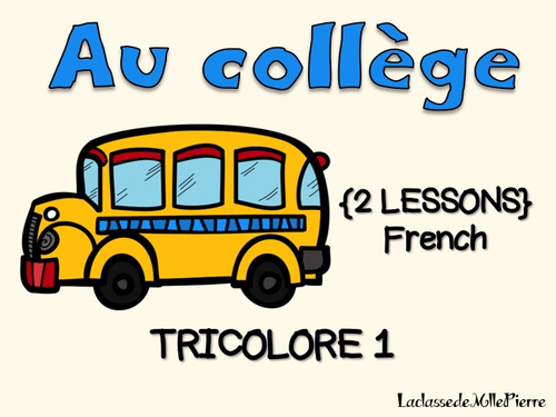 {TRICOLORE 1} classroom objects - un/une - phonics - le/la/les - classroom instructions {EDITABLE}