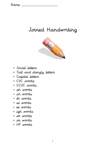 Cursive And Non Cursive Handwriting Booklet Teaching Resources