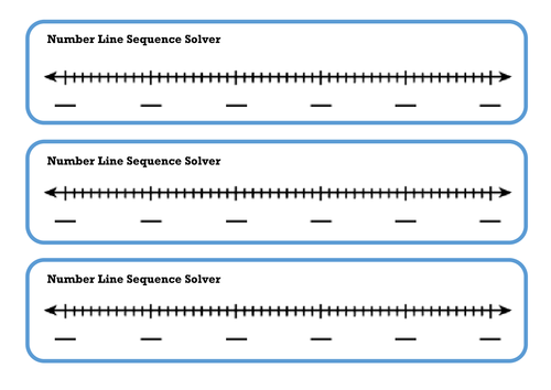 Sequences - Blank Number Line Visual Learning Aid