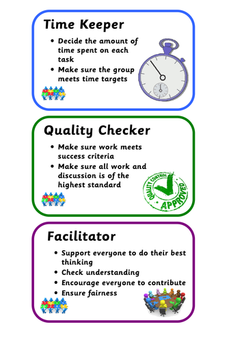 Co-operative Learning Role Cards