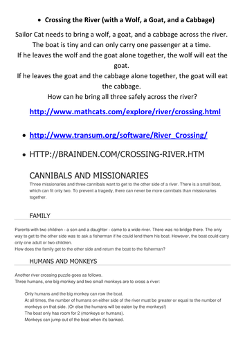 Maths & the Simpsons - Part 3 = River crossing