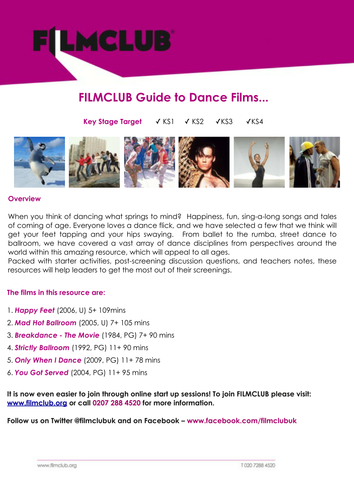 Into Film Guide to Dance Films