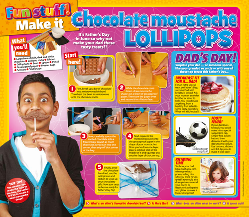 Making Chocolate Moustache Lollipops