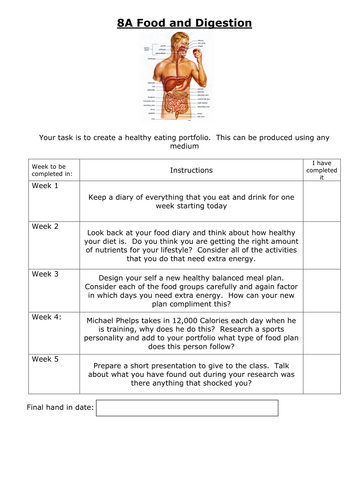 project home work year 8 science teaching resources