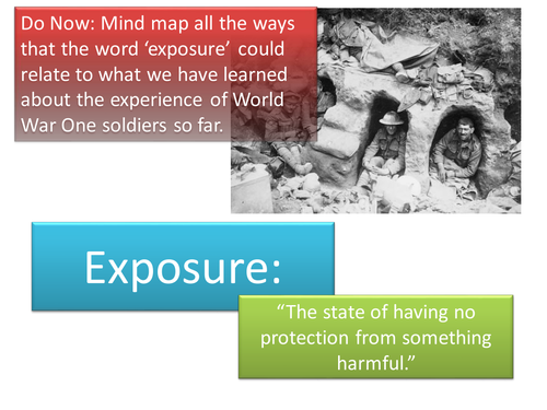 Year 10 Wilfred Owen CA Scheme of Work - Lesson 8