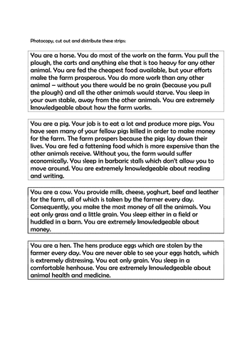 Year 11 Animal Farm - Lesson 2