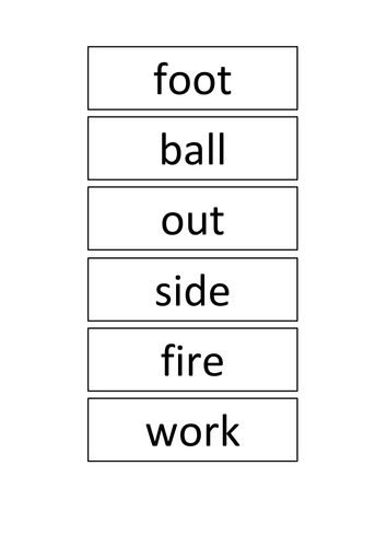 Compound Word Matching Cards | Teaching Resources